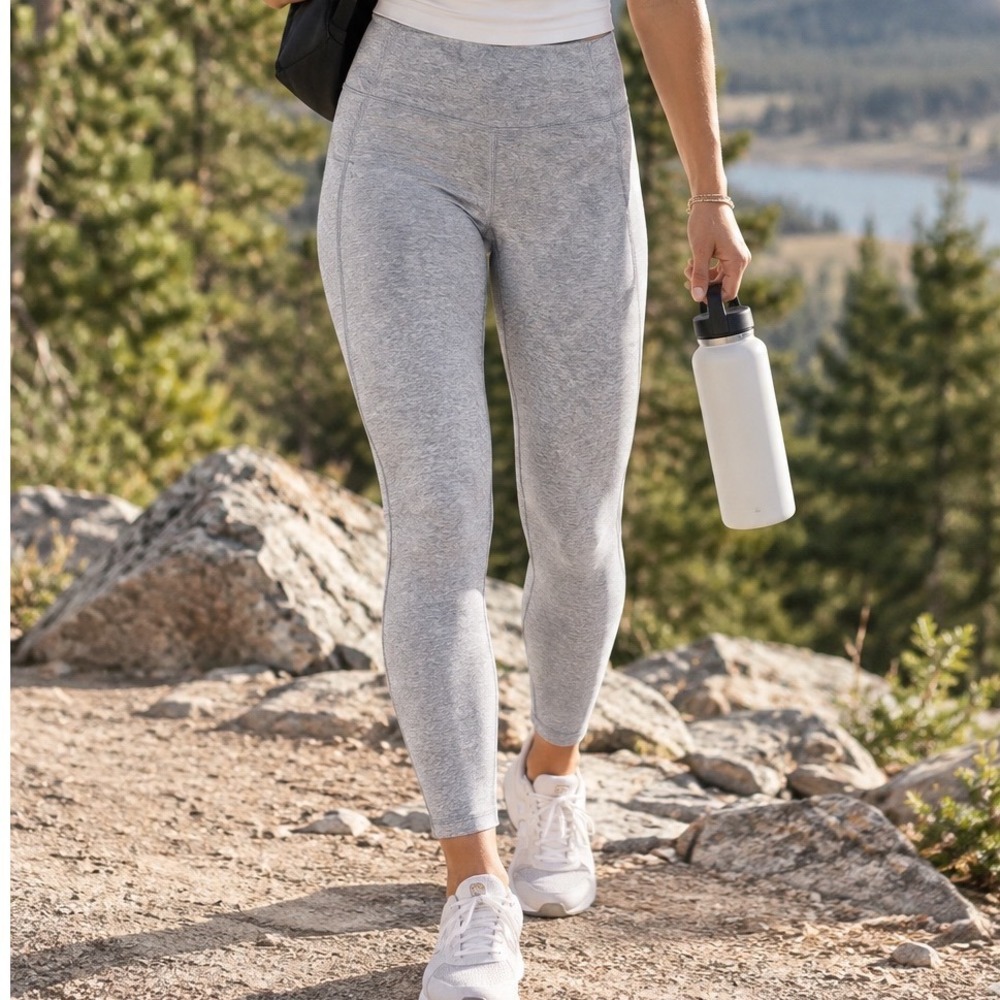 Outdoor Voices Leggings Womens Medium Space Grey Heathered High Rise 26 D3